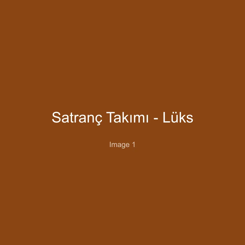 Satranç Takımı - Lüks